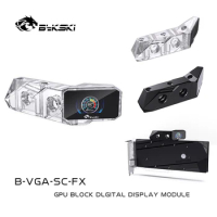 Bykski Vertical Mounting Mould Bridge Module for GPU Block + Digital LCD Colorful Screen B-VGA-SC-FX