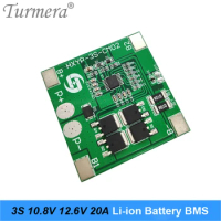 Turmera 3S 20A BMS 10.8V 12.6V 18650 Lithium Protected Board for 12V Screwdriver Battery and Uninterrupted Power Supply