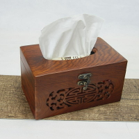 定制紙巾盒 越南花梨木抽紙盒 木質實木紙巾盒鏤空雕花桌面紙巾盒