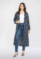C2 Outfitters C2 Elenor Navy Casual Maxi Shirt Wanita