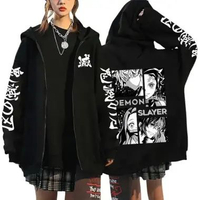 Jaket hoodie Tanjirou Zenitsu Inosuke zipperunisex manga demon slayer MOTIF 2 L