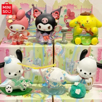 Miniso Blind Box Sanrio New Rhyme Flower Clothes Series Kuromipacha Dog Big Ear Dog Handmade Decorative Gift