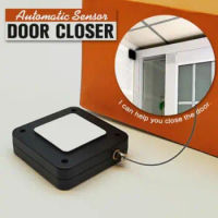 Automatic Sensor Door Closer Punch-Free Adjustable Surface Door Stopper Automatically Close Door Bracket Closer Home Improvement