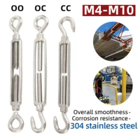Adjust Chain Rigging Hooks 304 Stainless Steel M4 M5 M6 M8 M10 Tension Device Line Oc Oo Cc Type Supplier
