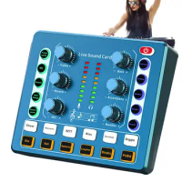 Sound Board Mixer Noise Reduction Streaming Audio Mixer Live Sound Mixer Small Sound Card Mixer Digital Sound Interface For