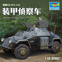 模型 拼裝模型 軍事模型 坦克戰車玩具 小號手拼裝模型 1/35德Sd/Kfz222輪式裝甲偵察車83815 送人禮物 全館免運