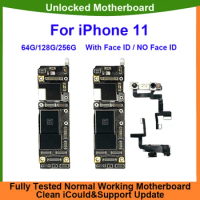 Original Motherboard for iPhone 11 64g 128g 256g Mainboard With Face ID Unlocked Logic Board With Cleaned iCloud Support Update