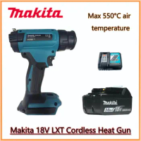 Original Makita DHG181 18V Cordless Heat Gun Max 550°C 200L/Min Lithium Battery High Power Portable Heat Shrink Film Baking Gun