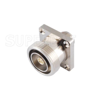 Superbat 5pcs N-7/16 DIN Adapter N Jack to 7/16 DIN Female with Flange Straight RF Coaxial Connector