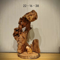 太行崖柏擺件 根雕陳化料木雕樹根觀音彌勒達摩人物原木料工藝品