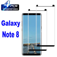 1/4Pcs 3D Tempered Glass For Samsung Galaxy Note 8 Screen Protector Glass