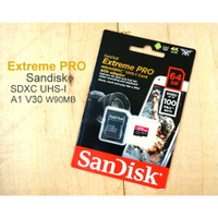 SanDisk Extreme Pro Micro 64G【R100 W90】公司貨 U3 4K 記憶卡【中壢-水世界】