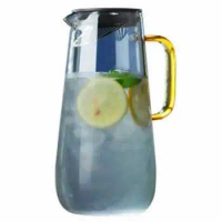 Teko Pitcher Teh Kopi Jus Borosilicate Glass 1.6L 1600ml Kaca Aesthetic Elegan Mewah Korean Ketel Te
