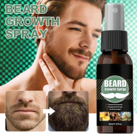 Beard Growth Oil Spray Fast Hair Growth Essential Oils Essence Serum for Thicker Fuller Beard Moisturizing Hair Growth Oil