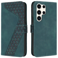For Samsung S23 FE S 24 5G Flip Case Luxury Texture Leather Book Funda For Samsung Galaxy S24 Ultra Case S23 Plus Wallet Cover