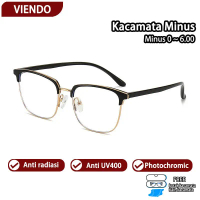 Viendo Kacamata Minus Photocromic Anti Radiasi Blueray Pria Wanita Cowok Terbaru Korea Fashion Besi 