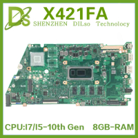 KEFU X421FL Mainboard For Asus VivoBook X421 X421F X421FP X421FA X421FAY X421FPY Laptop Motherboard With I5-10210U I7-10510U 8GB