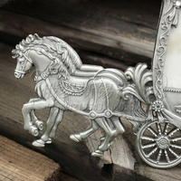 俄羅斯復古金屬相框個性記憶像框 創意錫器相架歐式古典宮廷馬車