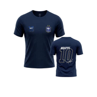 France Team Mbappe No.10 เสื้อยืดฟุตบอลผู้ชาย สีฟ้า