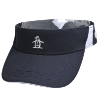MUNSINGWEAR 品牌企鵝字母刺繡LOGO造型遮陽高爾夫帽(深藍)