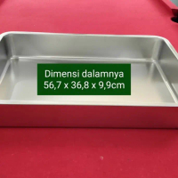 Wajan Kotak Stainless Ukuran 60 x 40 x 10cm