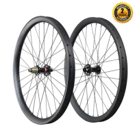 ICAN carbon T700 27.5er 40 width MTB wheelset 148X12 boost UD matte 32H/32H Clincher Hookless Ready All mountain wheels