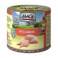 【6入組】MAC S德國馬克無榖主食貓罐-幼貓-火雞肉+兔肉 200g (MA-0121)(購買第二件都贈送寵鮮食零食*1包)