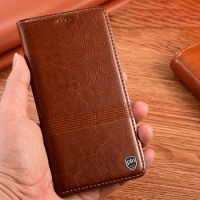 Genuine Leather Case for XiaoMi Redmi Note 5 6 7 8 8T 9 9S Pro Max Luxury Magnetic Flip Cover Card Slots