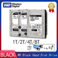 Western Digital WD Black 4TB 6TB 8TB 1TB 2TB 3.5 ''Gaming Hard Drive SATA3 HDD Device 7200RPM 6Gb / s HDD Original