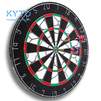 KYTO Professional Dart Board Steel Tip Darts Set Double Sided with 9 Darts