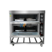 2 Deck 4 Trays Electric Baking Oven Kitchen Bakery Equipment Commercial Pizza Oven Machine with CE