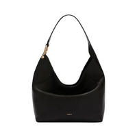 Furla Lara Medium Hobo Bag Black Black