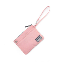 ELLE Active 透視網布系列-口罩收納袋/零錢包-粉紅色