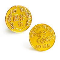 【元大珠寶】買一送一黃金金幣9999祥龍金幣6D 龍年紀念吉祥(1.12錢正負5厘)