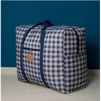 收納袋搬家袋（藏青格子）（中號43*33*18cm（適合衣物）） 
