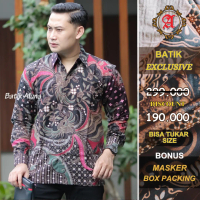 Baju Kemeja Batik Pria Lengan Panjang Premium Modern Lapis Furing Aluna PCW 002
