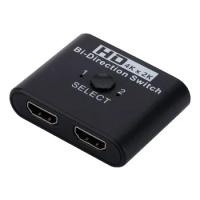 4K x 2K HD Switch Bi-Direction 2 Ports HD Splitter Switch for Laptop PC Xbox PS3/4 TV Box to Monitor TV Projector Adapter