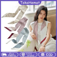 Mini Scarf Multifungsi Gaya Korea Syal Wanita Fashion Scarf Tas Syal Scarf Series Garis Neck Scarf