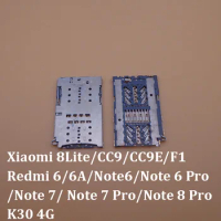 1-10pcs Sim Card Reader Slot Tray Holder Connector For Xiaomi CC9 CC9E F1 Redmi 6 6A 6Pro Note7 Note 7 8 Pro 9S K30 4G