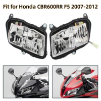 For Honda CBR600RR F5 2007-2012 Motorcycle Headlight Head Light Shell Headlamp Assembly Housing Kit Faros Led Para Motos Covers