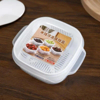 Food storage box kotak penyimpanan makanan kulkas lemari es freezer + tutup saringan