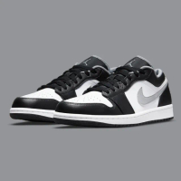 【NIKE 耐吉】休閒鞋 AIR JORDAN 1 LOW BLACK MEDIUM GREY 影子 黑白灰 男款 553558-040