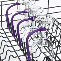 WSFS Hot Stemware saver flexible dishwasher set of 4 for Wine Glasses Glassware fixed