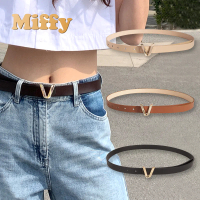 Miffy - Ikat Pinggang Wanita Gesper Bentuk V Skinny Thin Belt Casual