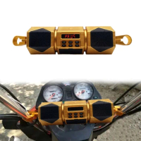 NEW-Motorcycle MP3 Player Handlebar Speaker Bluetooth Music FM Radio Waterproof Adjustable Bracket Bike o Stereo 12V