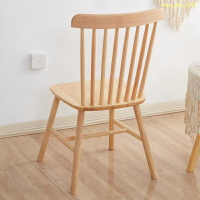 溫莎椅北歐全實木餐椅小戶型靠背簡約原木椅家用飯店書桌化妝椅子