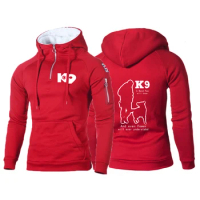 Coach K9 Team K9 Unit Marino 2023 Men's Sweater Fashion Long Sleeve Hooded Casual Coat Fitness Sweater