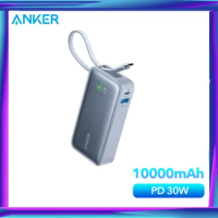 Anker Nano Power Bank 10000mAh PD 30W Spare Battery Portable Power Bank 10K Portable Charger with USB-C Cable for iPhone A1259