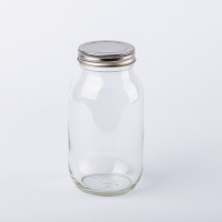 【日本星硝】不鏽鋼蓋密封玻璃罐900ml