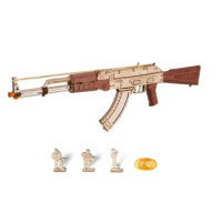 Robotime Rokr Automatic Rifle AK-47 Gun Blocks Model Buliding Kit Toys Gift for Children Kids Boys Birthday Gift - LQ901